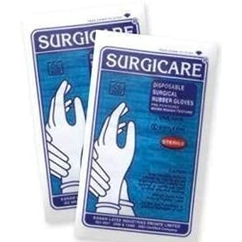 Surgicare Disposable Surgical Rubber Gloves (7) -10 Pairs