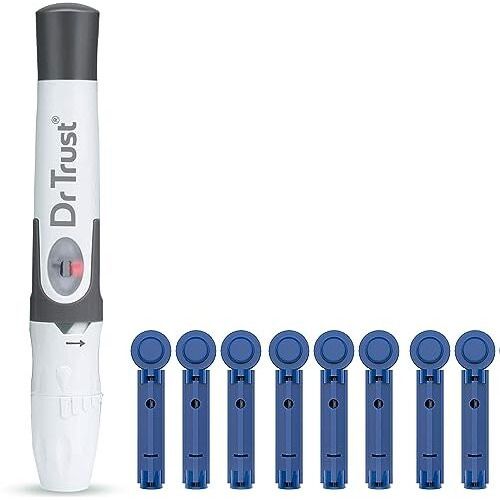 Dr Trust Usa Lancing Device Pen & 50 Round Lancets (Compatible For Use With All Brands Of Glucometers)