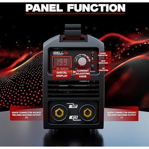 Ibell 200-89 Inverter Arc Welding Machine 200A | Portable Igbt Welder With Hot Start & Anti-Stick | 220V 15% | Supports 1-4Mm Electrodes | Compact Welding Machine For Home & Professional Use