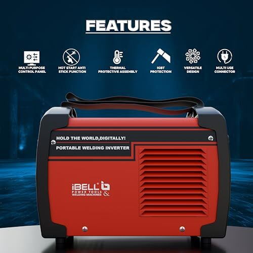 Ibell 200-89 Inverter Arc Welding Machine 200A | Portable Igbt Welder With Hot Start & Anti-Stick | 220V 15% | Supports 1-4Mm Electrodes | Compact Welding Machine For Home & Professional Use