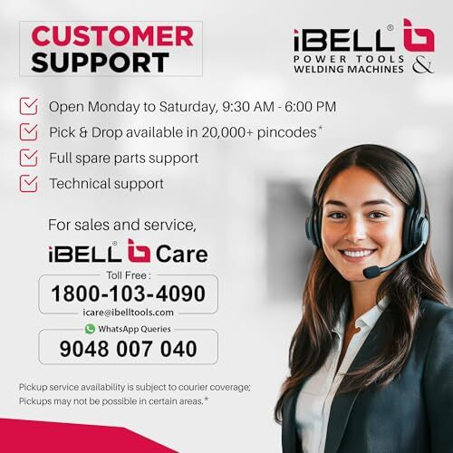 Ibell Angle Grinder Ag10-68, 680W Heavy Duty, Copper Armature, Disc Dia 100Mm, 11000 Rpm With Grinding Wheel And Guard