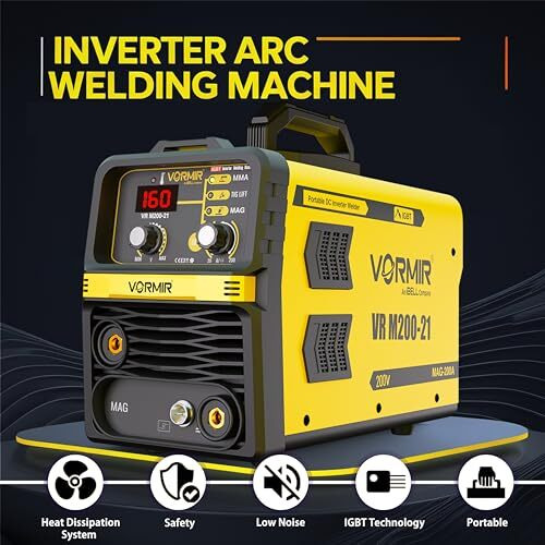 Ibell Vormir Vrm200-21 Inverter Mma/Mag/Tig Lift Welding Machine (Home/Diy) 200A With Hot Start, Anti-Stick Functions- 1 Year Warranty