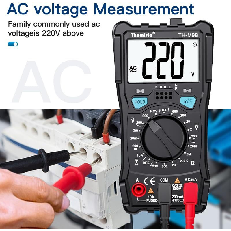 Themisto Th-M98 Digital Multimeter (Black 2000 Counts)