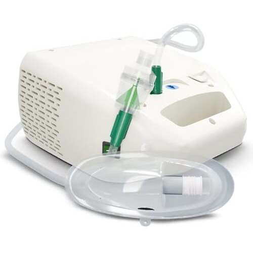 Ageasy (Max Group) Nebuliser Machine For Adult And Kids | Nebulizer Machine For Baby | Inhaler Machine With 2 Masks, 1 Mouthpiece & 5 Filters (White) | Steam Machine For Cold And Cough