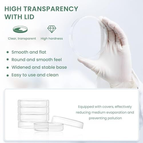 Phoenix Instrument Borosilicate Glass Petri Dish, Diameter (100Mm), Height (15Mm), Pack Of 10 Pcs