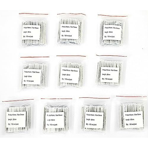 1000 Pcs 60Mm Heat Shrinkable Splice Protection Sleeves For Fiber Fibre Optic Optical Fusion Splicer Machine Splicing Optics Telecom Ftth Protector Kit Optics Cable Accessories