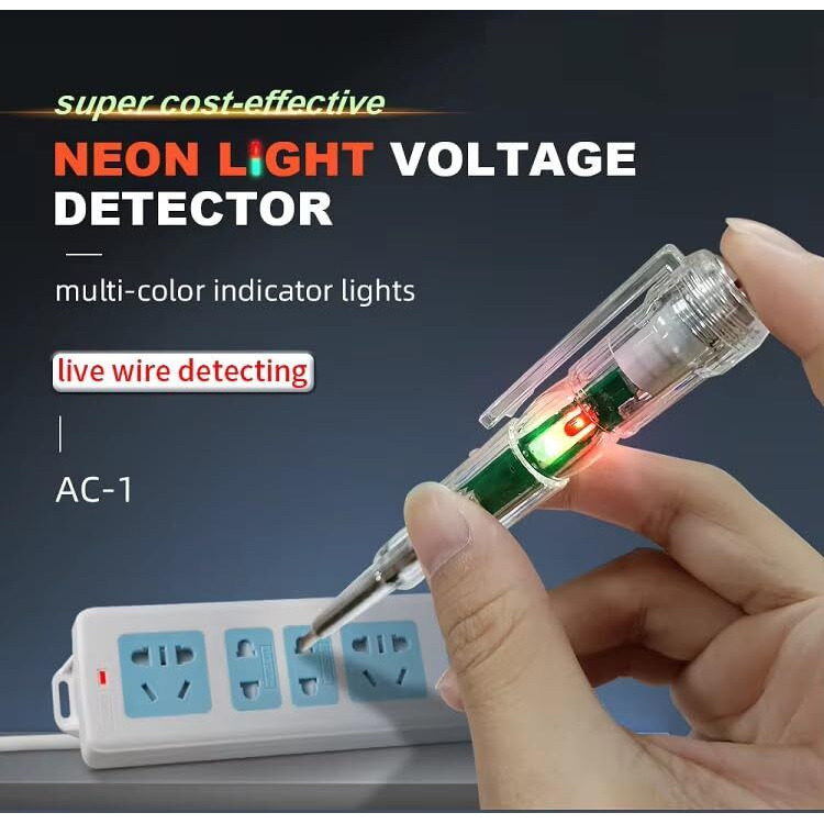 Kroywen High-Brightness Intelligent Voltage Tester Pen - Multi-Function Led Test Pen With Screwdriver For Electric Power Testing, Voltage Tester Detector