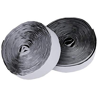 Sunkizzrs 5M Hook + 5M Loop (Width-25Mm) Tape Roll Strips With Adhesive Back Mounting Tape For Picture And Tools Hanging Pedal Board Fastening Black Stick-On Tape