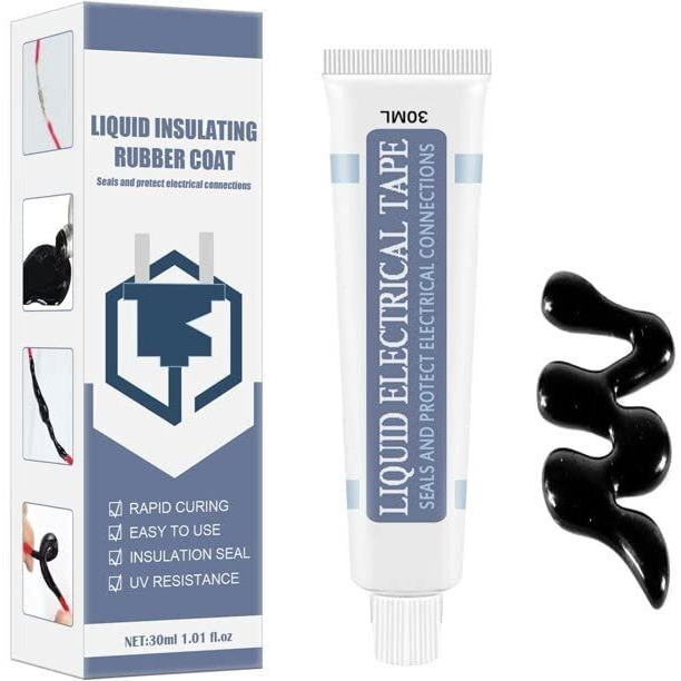Waterproof Insulation Glue Tape For Wire & Cable Repair Pate Temperature Resistance, Electronic Sealant Insulating Anti Uv Fast Dry Glue For Office Industrial Use, Liquid Electrical Tape Black.