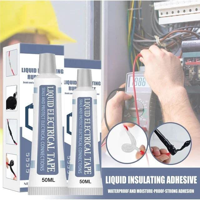 Waterproof Insulation Glue Tape For Wire & Cable Repair Pate Temperature Resistance, Electronic Sealant Insulating Anti Uv Fast Dry Glue For Office Industrial Use, Liquid Electrical Tape Black.