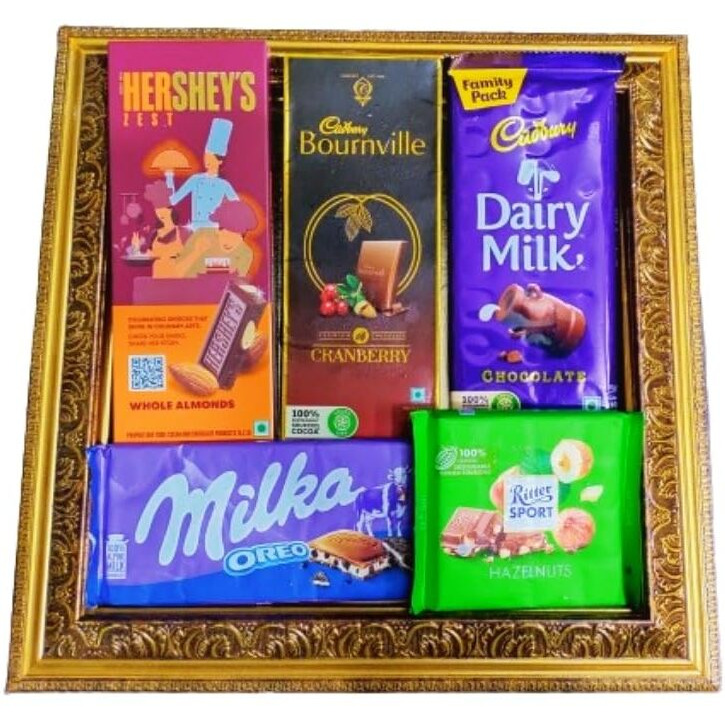 Food Library The Magic Of Nature Birthday/Anniversary/Rakhi/Christmas/Valentines/Diwali/Bhai Dooj/Corporate Chocolate Gift Hamper (All Time Favourite),500 Grams
