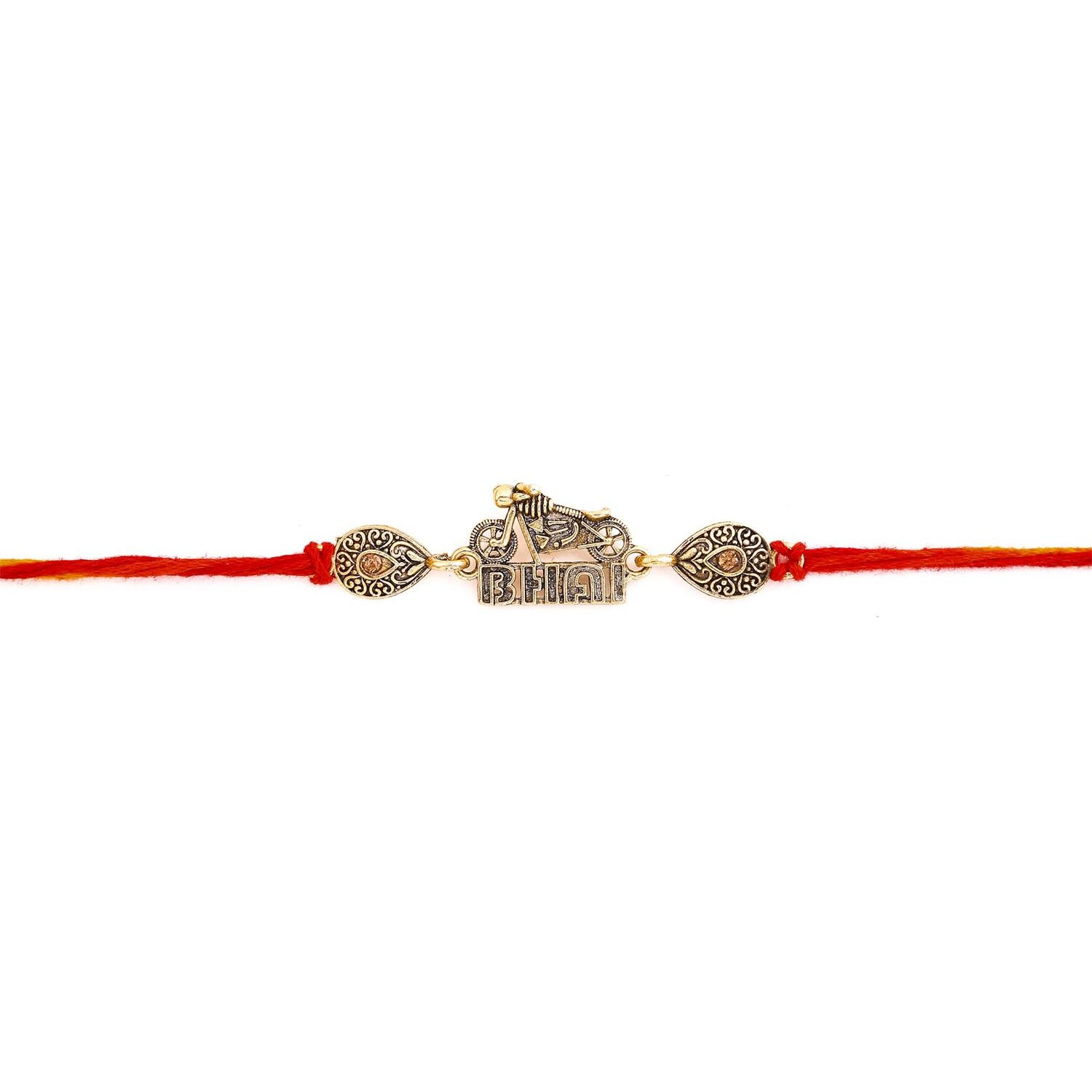 Voylla Stylish Biker Bhai Rakhi With Roli Chawal Pack -Rakhi For Brother