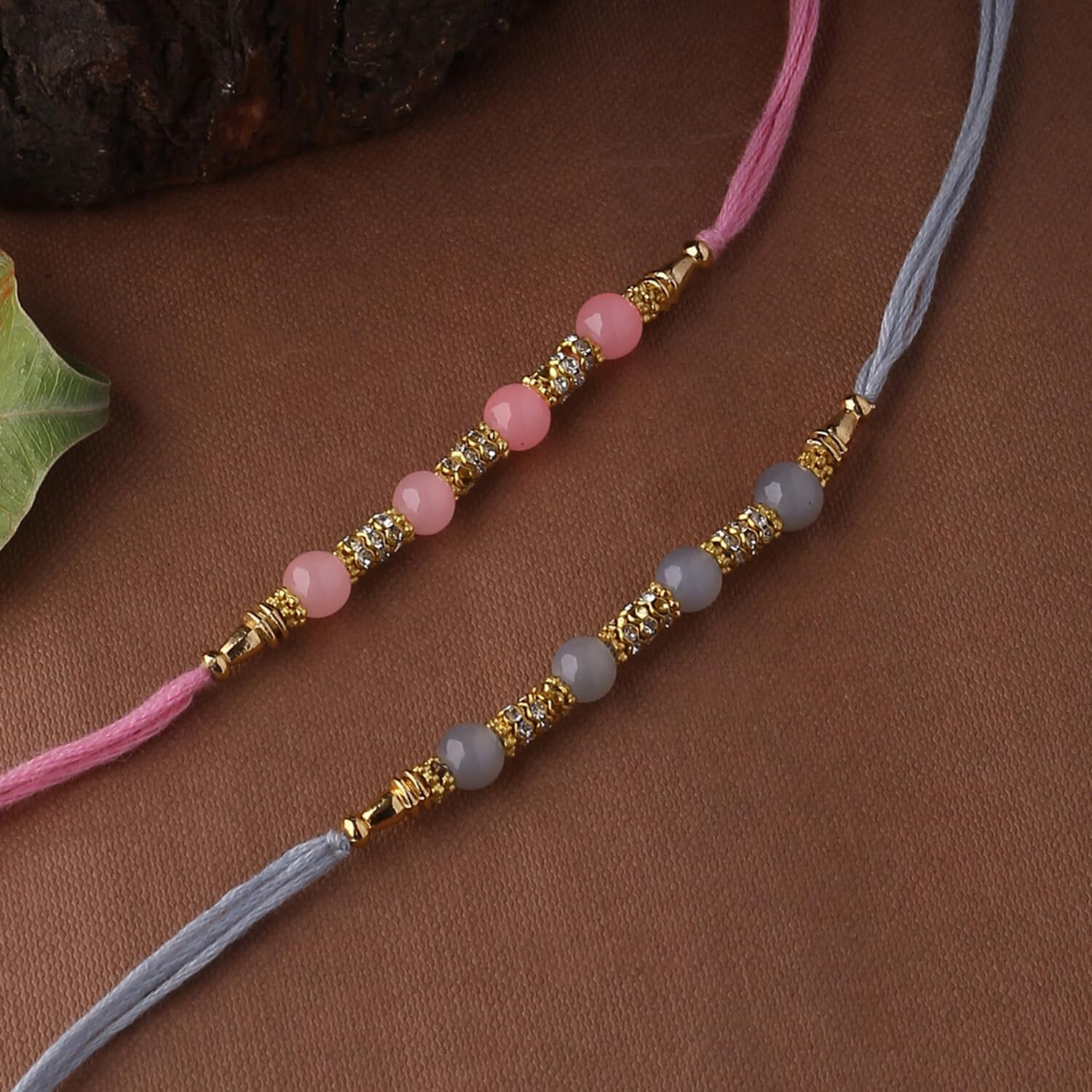 Voylla Set Of Two Sterling Rakhi With Roli Chaawal Pack Multicolour