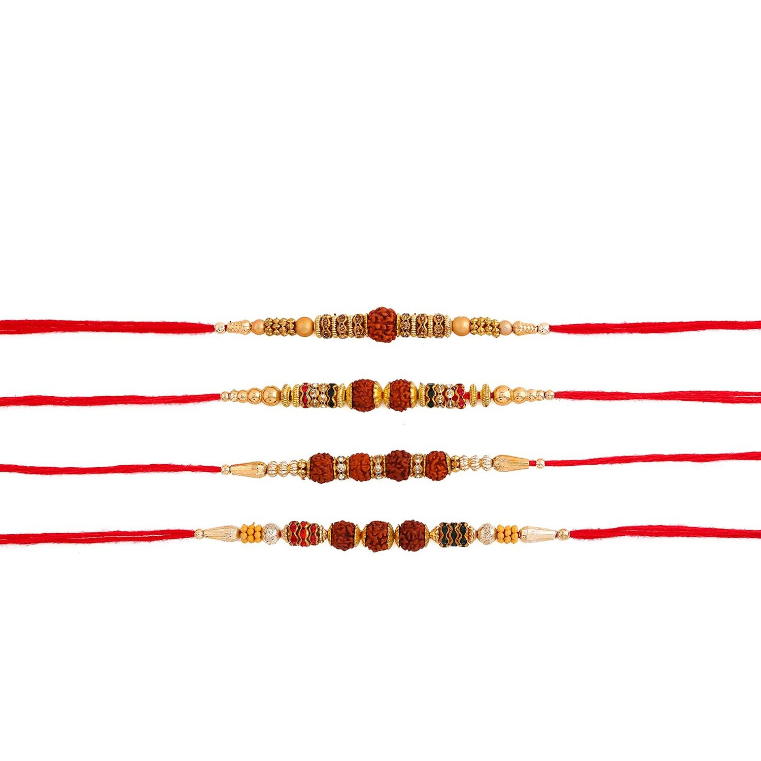 Voylla Religious Rudraksha Rakhi Squad With Roli Chaawal Pack