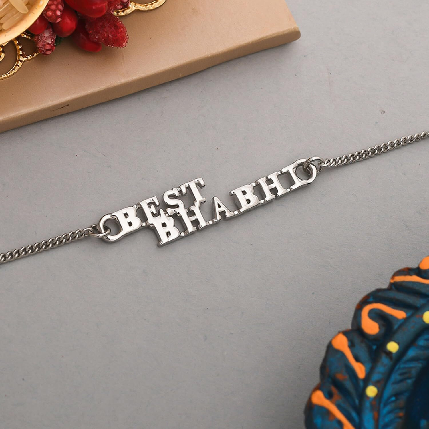 Voylla Best Bhabhi Rakhi Bracelet In Brass Tone|Lumba Rakhi For Bhabhi|Rakhi For Bhabhi|