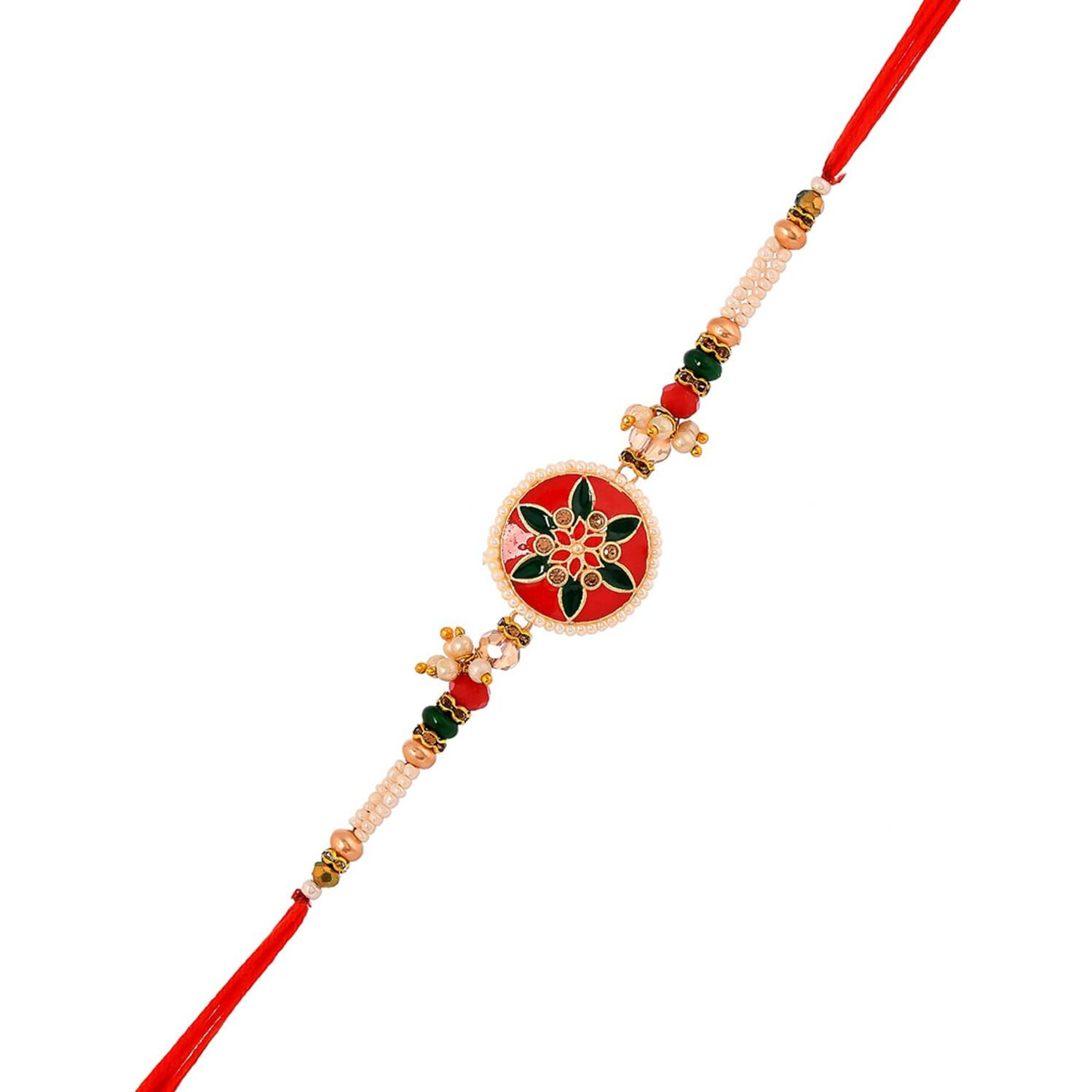 Voylla Bejewelled And Beaded Men's Thread Rakhi For Brother|Pack Of 1|Rakhi Special|