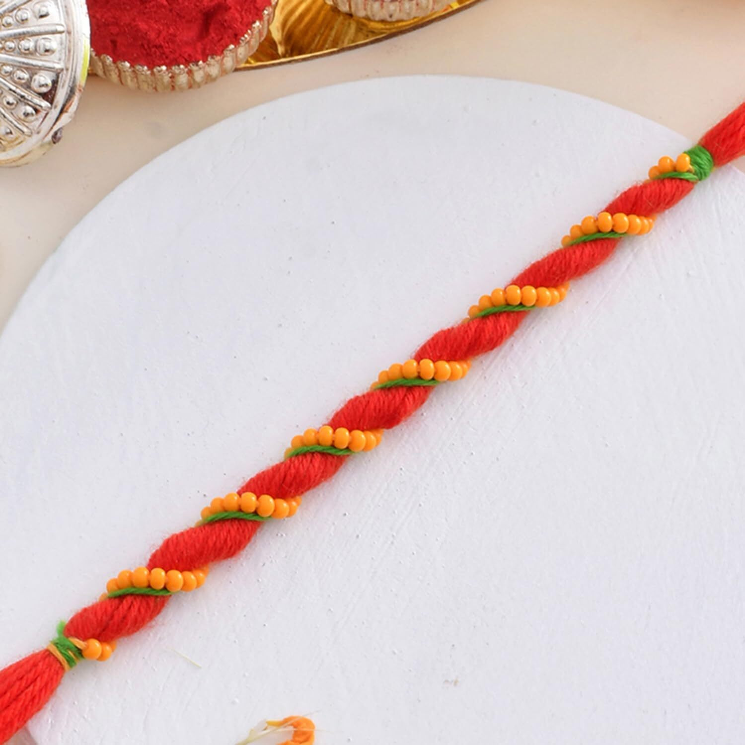 Voylla Lightly Embellished Simple Thread Rakhi For Brother|Pack Of 1|Rakhi Special|