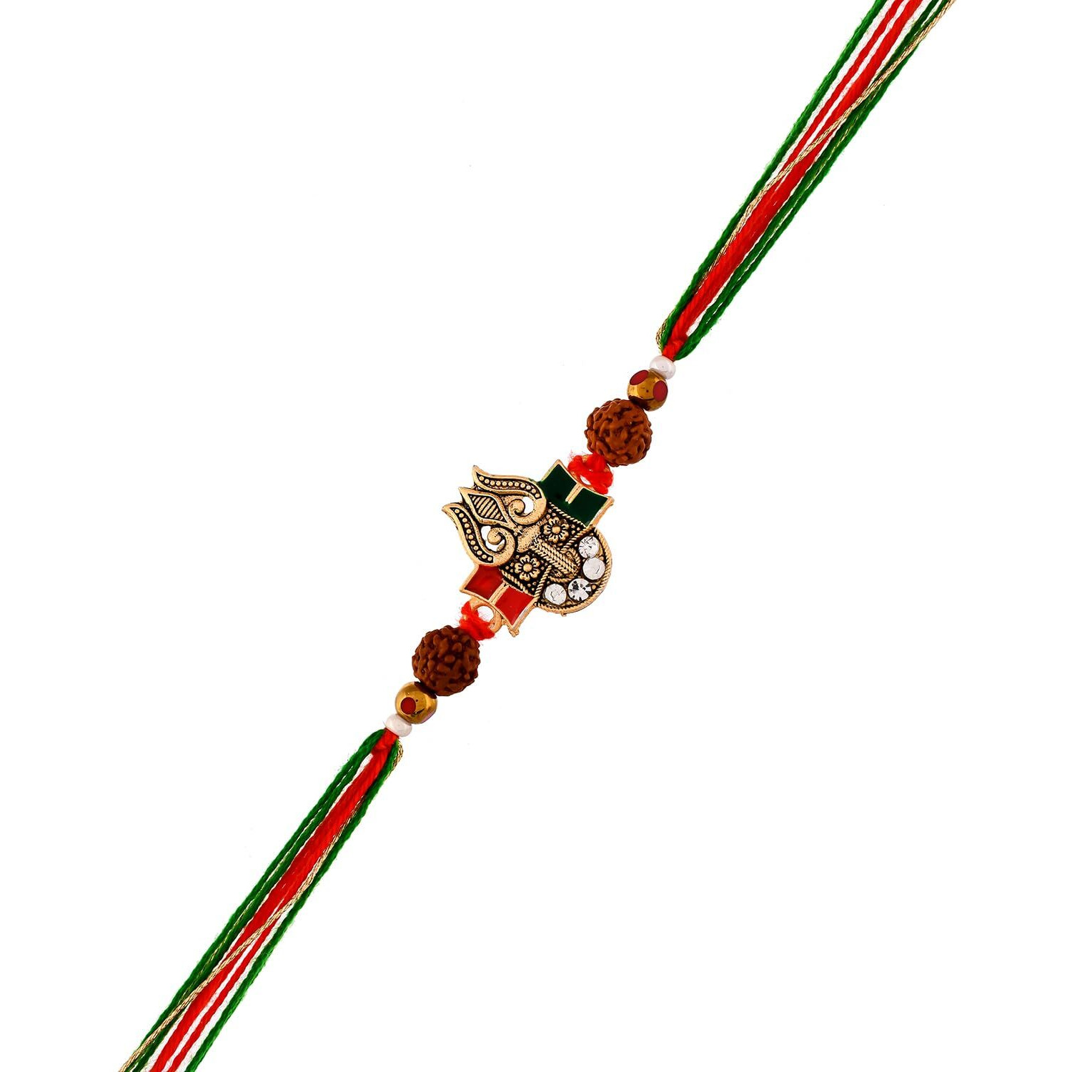 Voylla Men's Lord Shiva Trishul Motif Thread Rakhi For Brother|Pack Of 1|Rakhi Special|