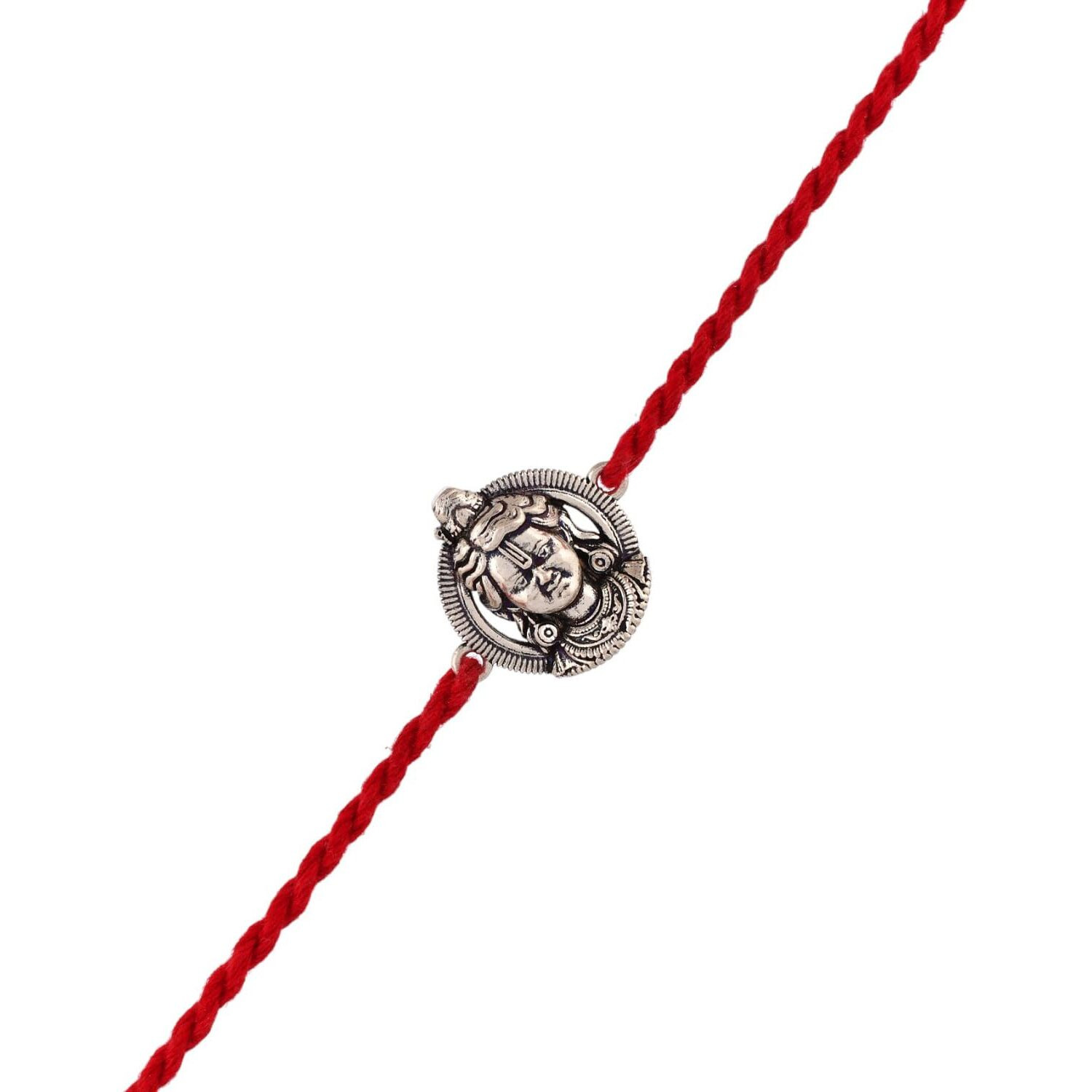 Voylla Ram Lalla Silver Oxidised Brass Rakhi For Brother|Pack Of 1|Rakhi Special|