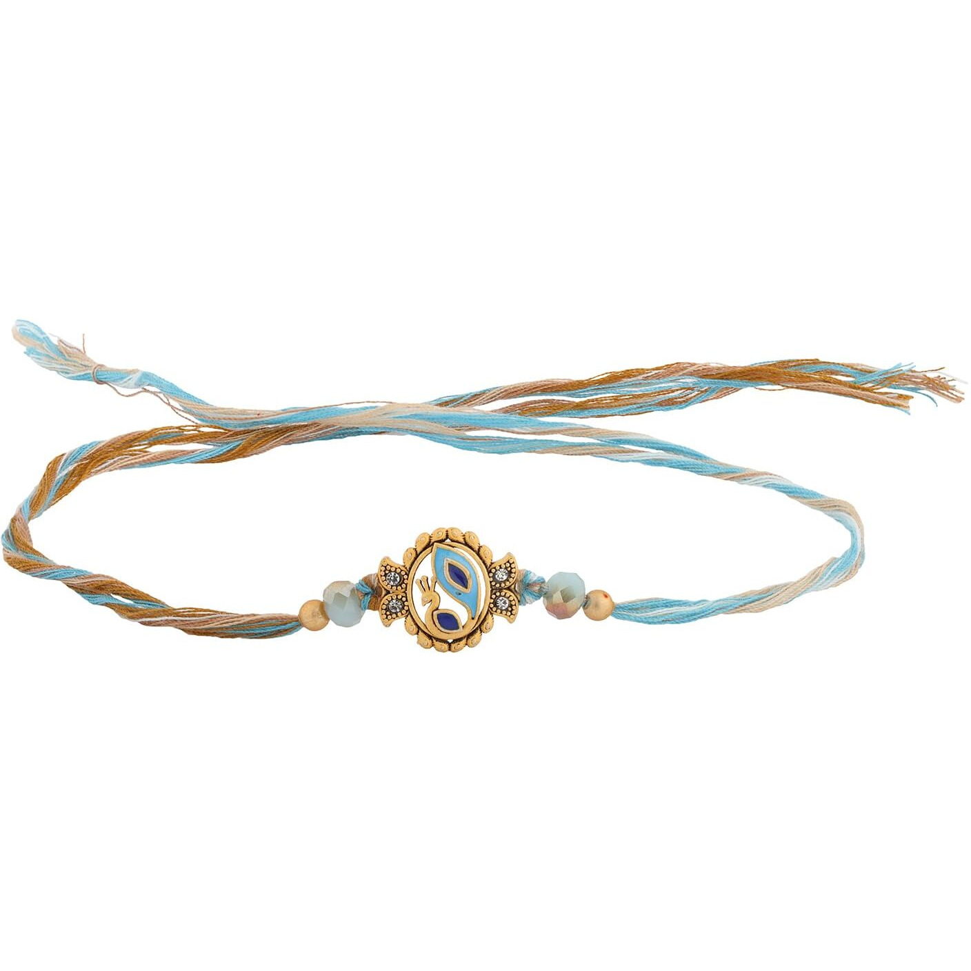Voylla Divine Lord Shri Blessings Mor Pankh Rakhi Combo For Brother|Peacock Rakhi Set Of 2|Rakhi Gift For Brother