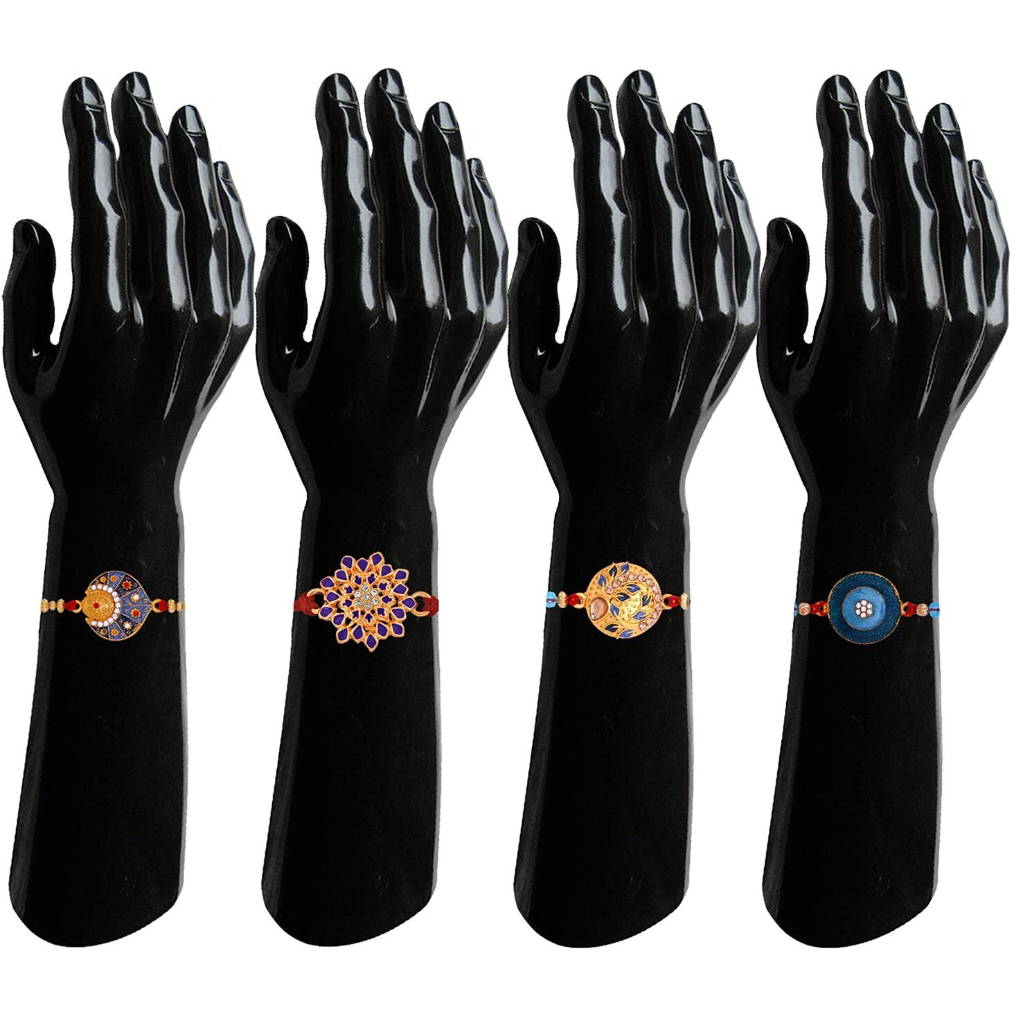 Mahi Combo Of Exclusive Designer Meenakari Work Rakhi's With Multicolor Crystal And Artificial Pearl For Bhaiya (Rco1105231M)