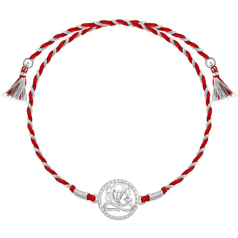 Giva Ganapathi Rakhi | Gifts For Men And Boys | With Certificate Of Authenticity And 925 Stamp | 6 Months Warranty*