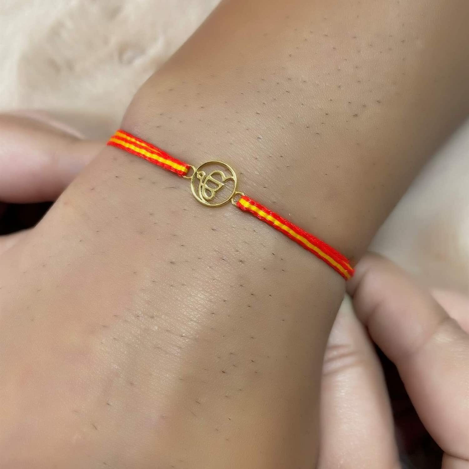 Kuberbox Ik Onkar 18K Gold Rakhi Bracelet For Brother