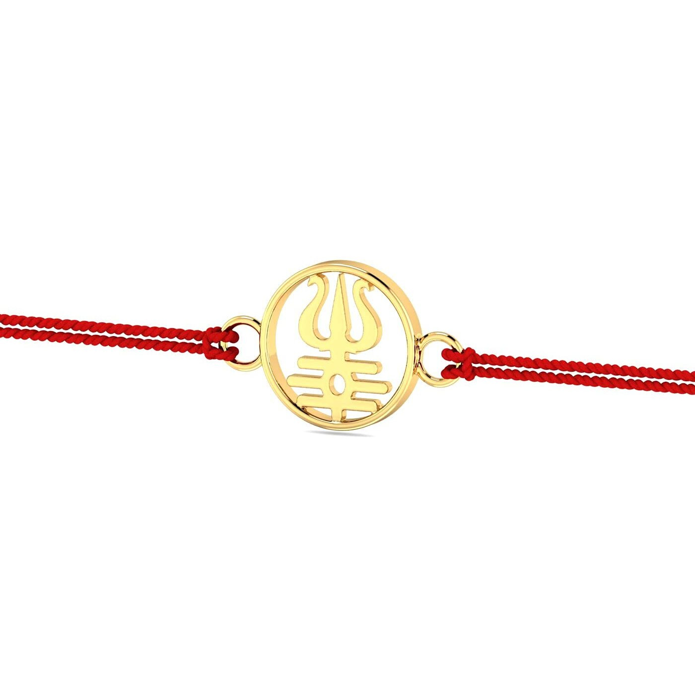 Kuberbox Shiva 14K Gold Rakhi Bracelet For Brother