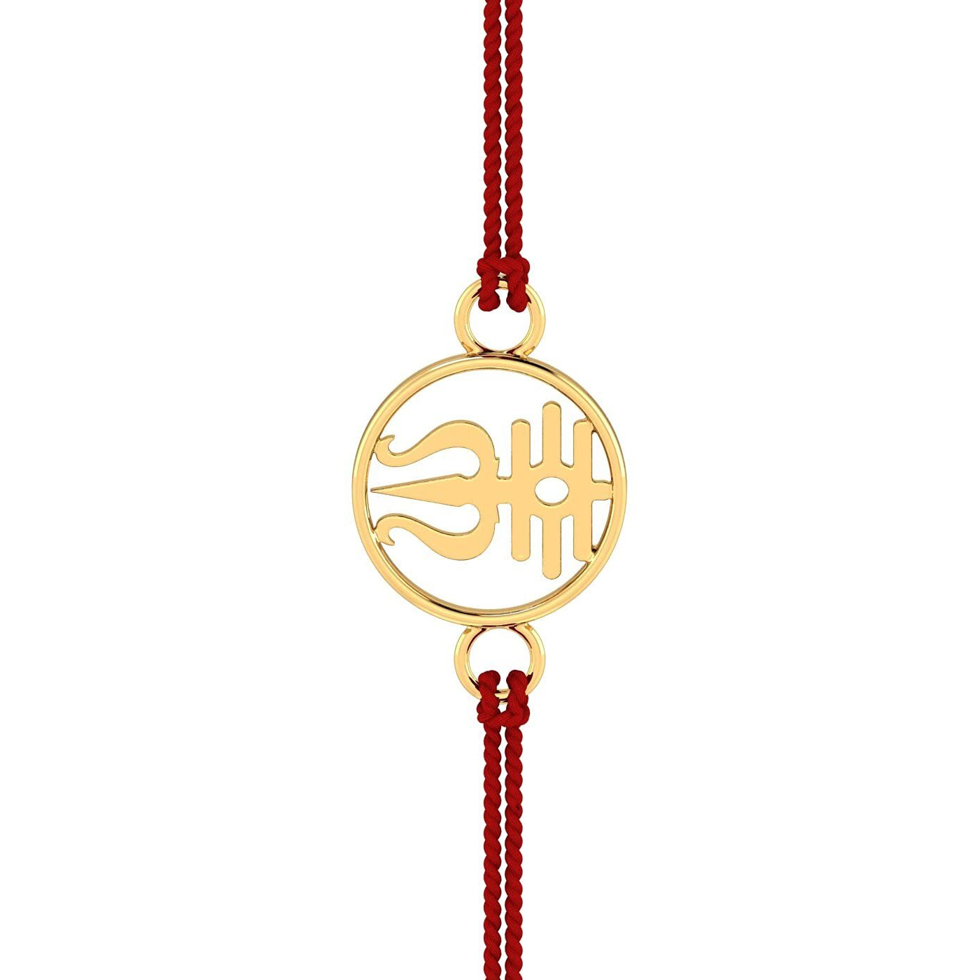 Kuberbox Shiva 14K Gold Rakhi Bracelet For Brother