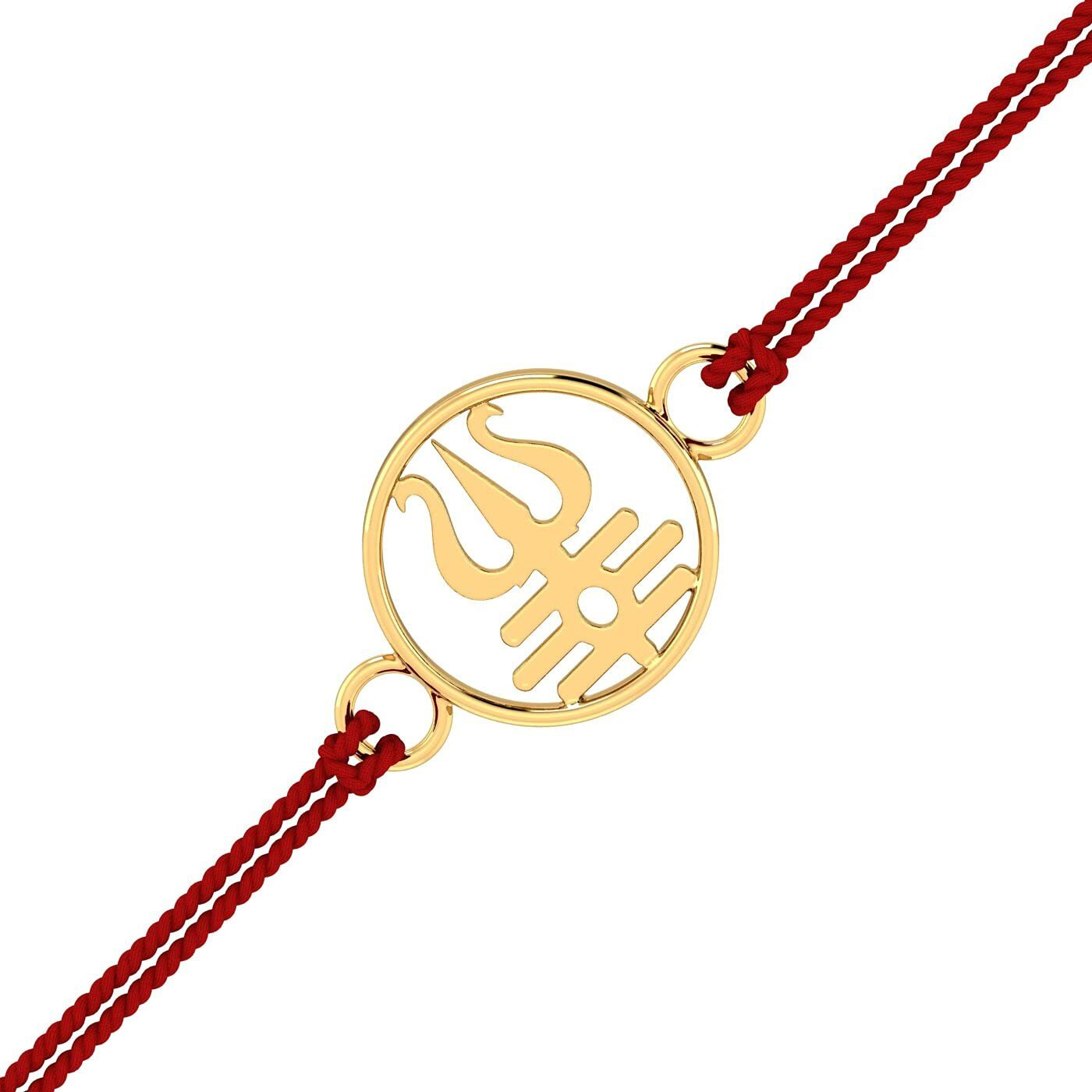 Kuberbox Shiva 14K Gold Rakhi Bracelet For Brother