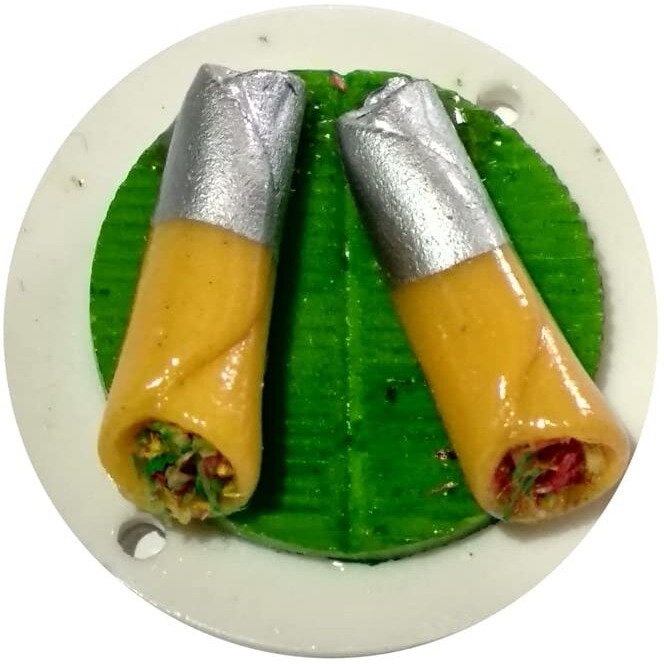 Ubuntu  Seasonal Designer 3D Food Rakhi For Kids - Attractive Embossed Foods Rakhi - Combo Pack With Roli & Chawal - (Pack Of 1) (Sub Wrap)