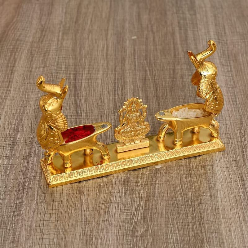 Yalambar Rakhi Gift For Brother [Gift Combo - |Rakhi Bhaiya Bhabhi Set With Metal Chandan Roli Kumkum Chawal Box (3 Rakhi Set With Double Sindoor Dani)-903-3