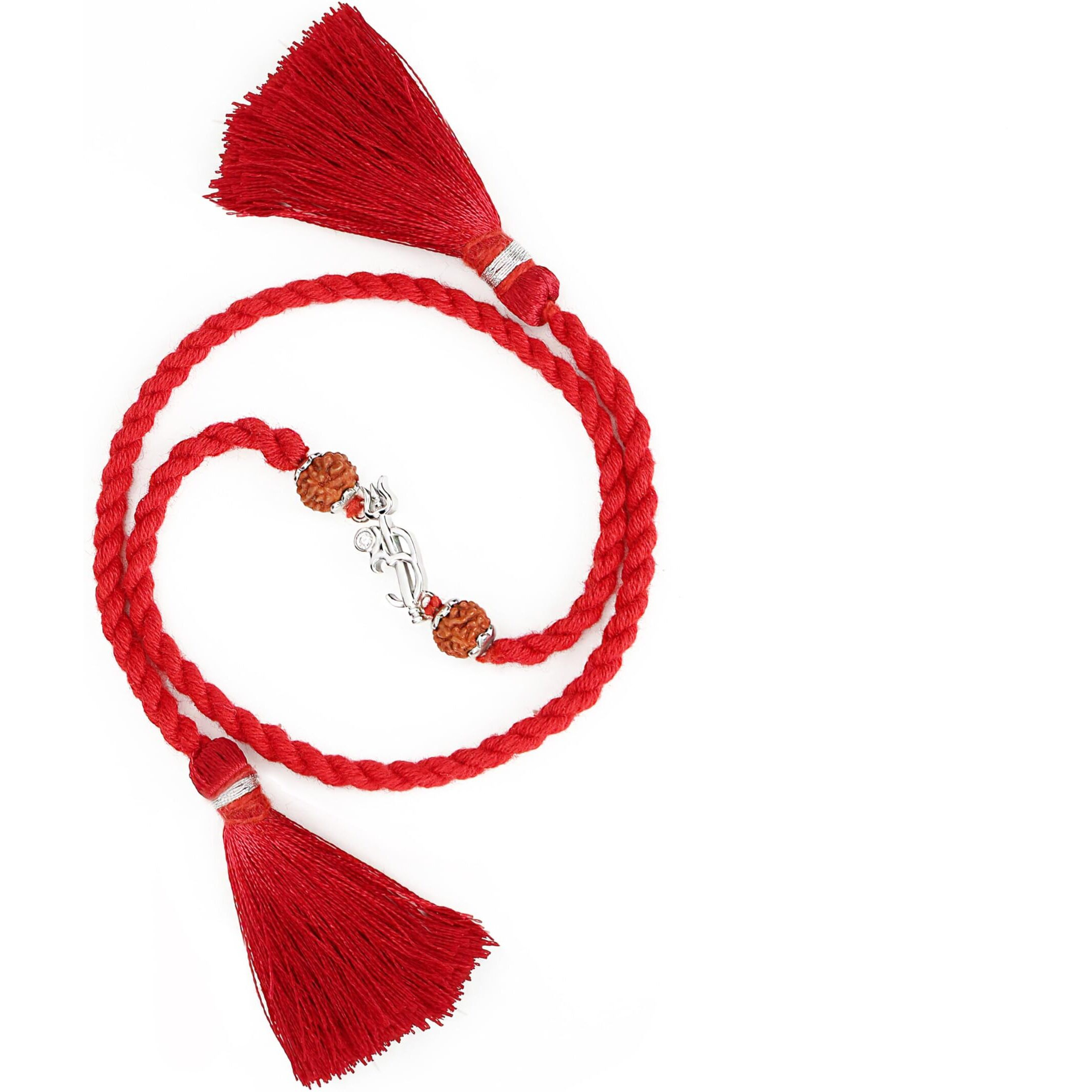 Zavya 925 Sterling Silver Cubic Zirconia Rhodium Plating Om Trishul Silver Rakhi | Rakhi For Brothers -Happy Rakshabandhan | With Certificate Of Authenticity And 925 Hallmark | Gift For Brother