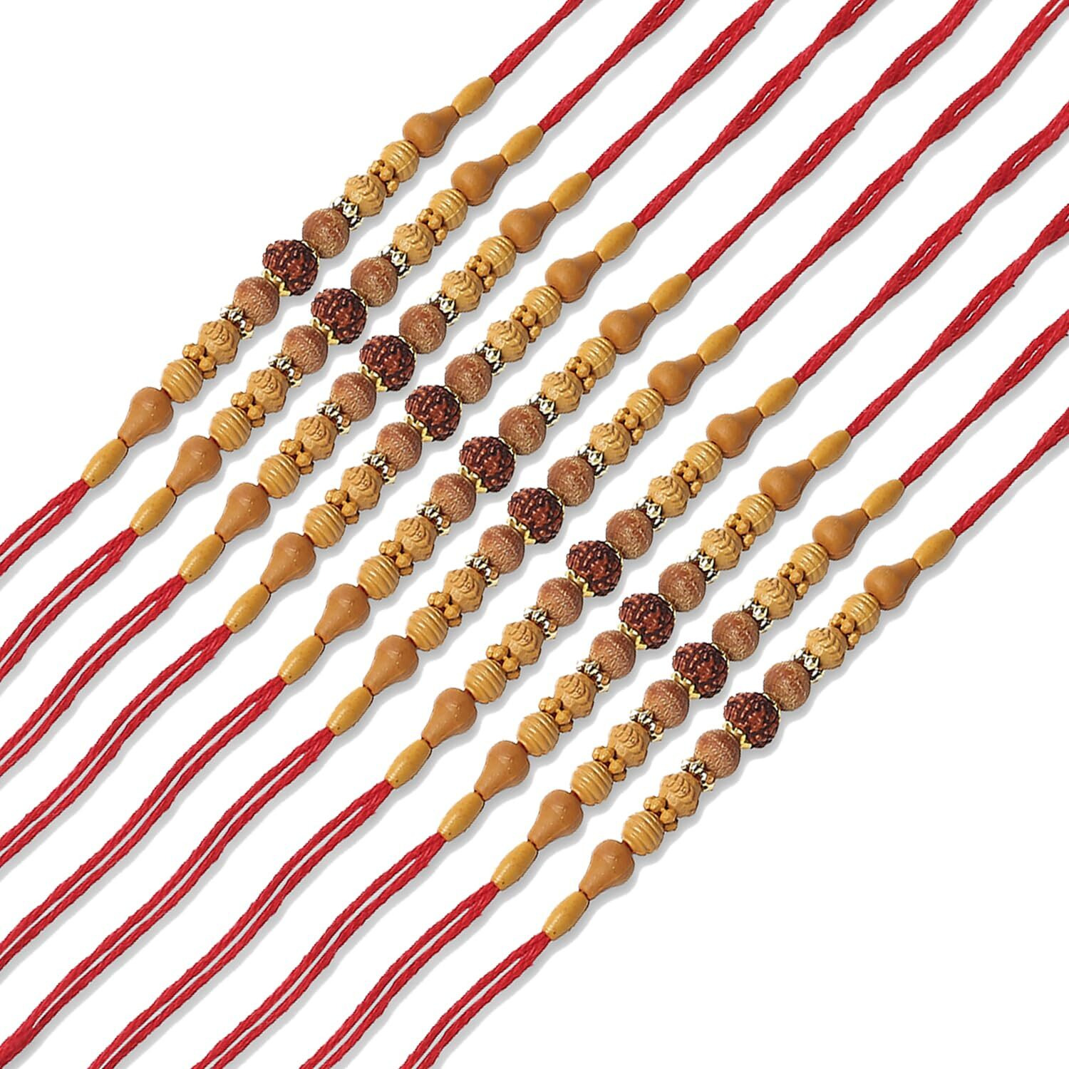 Young & Forever Gift Combo Of Rakhi Set For Men Rakhi For Brother Rakhi Set Rakhi Combo Bhaiya Rakhi Combo Rakhi Set Of 10 Rudraksha Sandalwood Chandan Rakhi