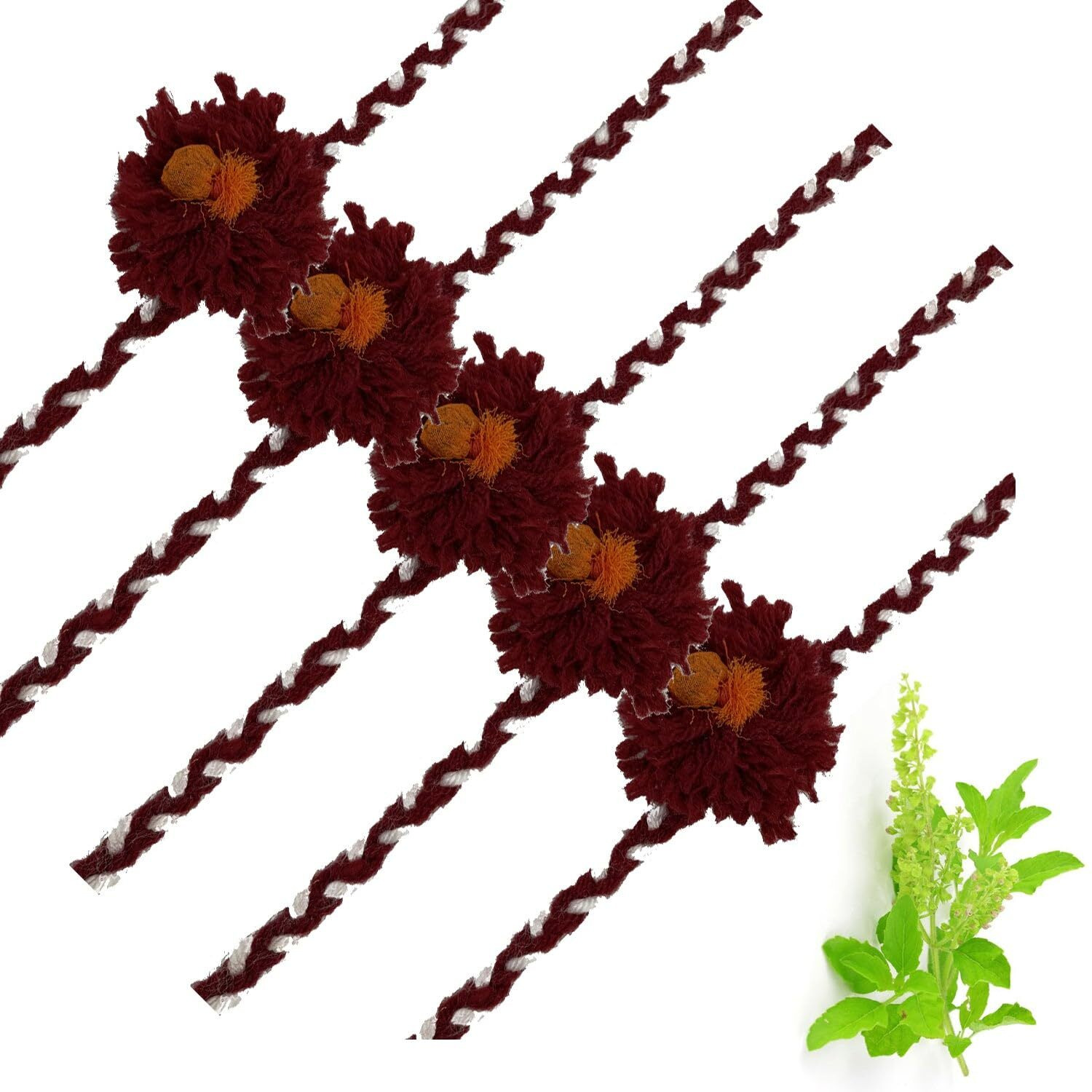 Chottey Lal And Sons Rakshabandhan Eco-Friendly Plantable Rakhi With Seed For Kids And Teenagers Brothers | Natural Plantable Rakhi With Embedded Seed For Plantation - (Set Of 5, Color May Vary)