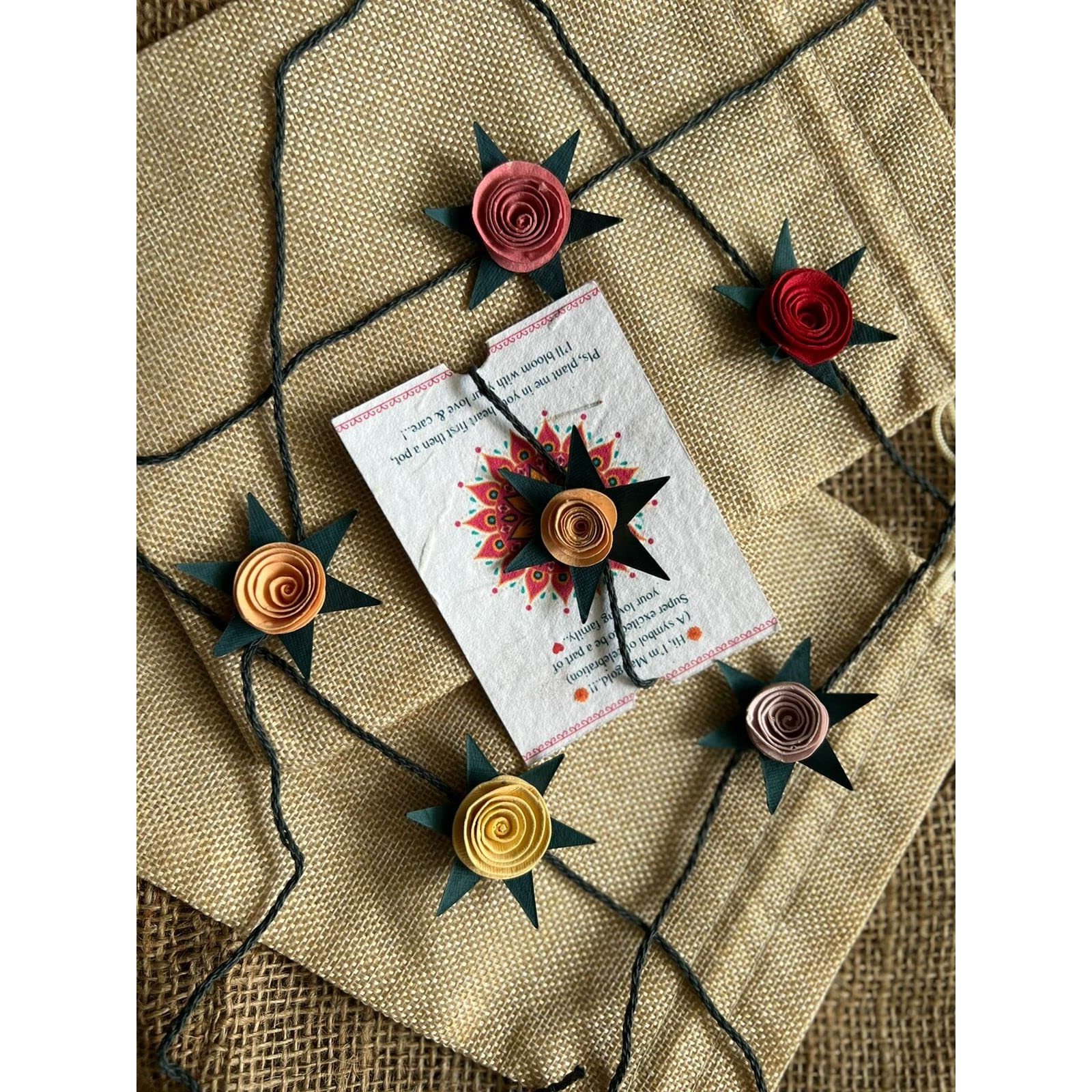 Plantable Seed / Bio Degradable/ Eco-Friendly Handmade Rakhi For Rakshabandhan With Seeds, Seed Paper & Rakhi, Roli Chawal- (Marigold) For Kids Brother, Bhaiya, Environment Lovers