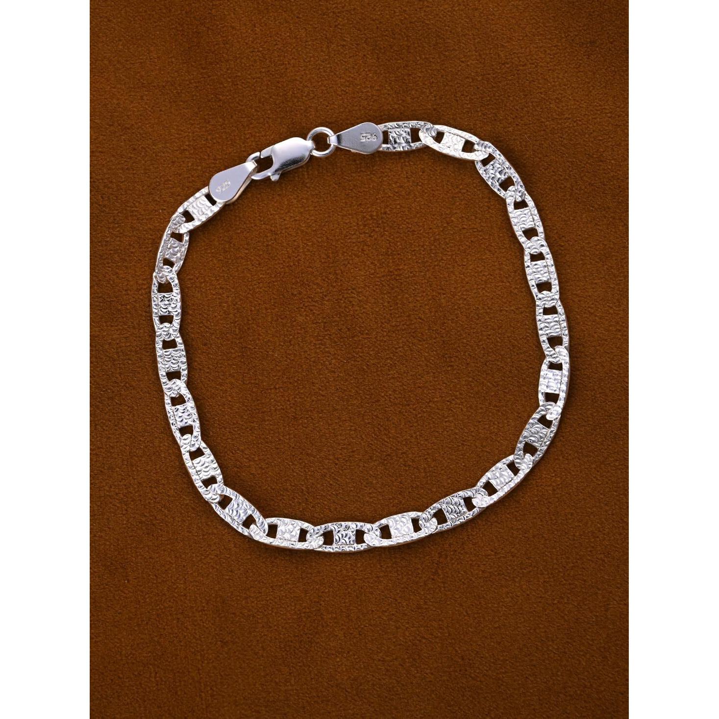 Clara Pure 925 Sterling Silver Designer Men Bracelet, Rakhi For Bhai Brother | 8 Inches |Gift For Men And Boys| With Certificate Of Authenticity And 925 Stamp