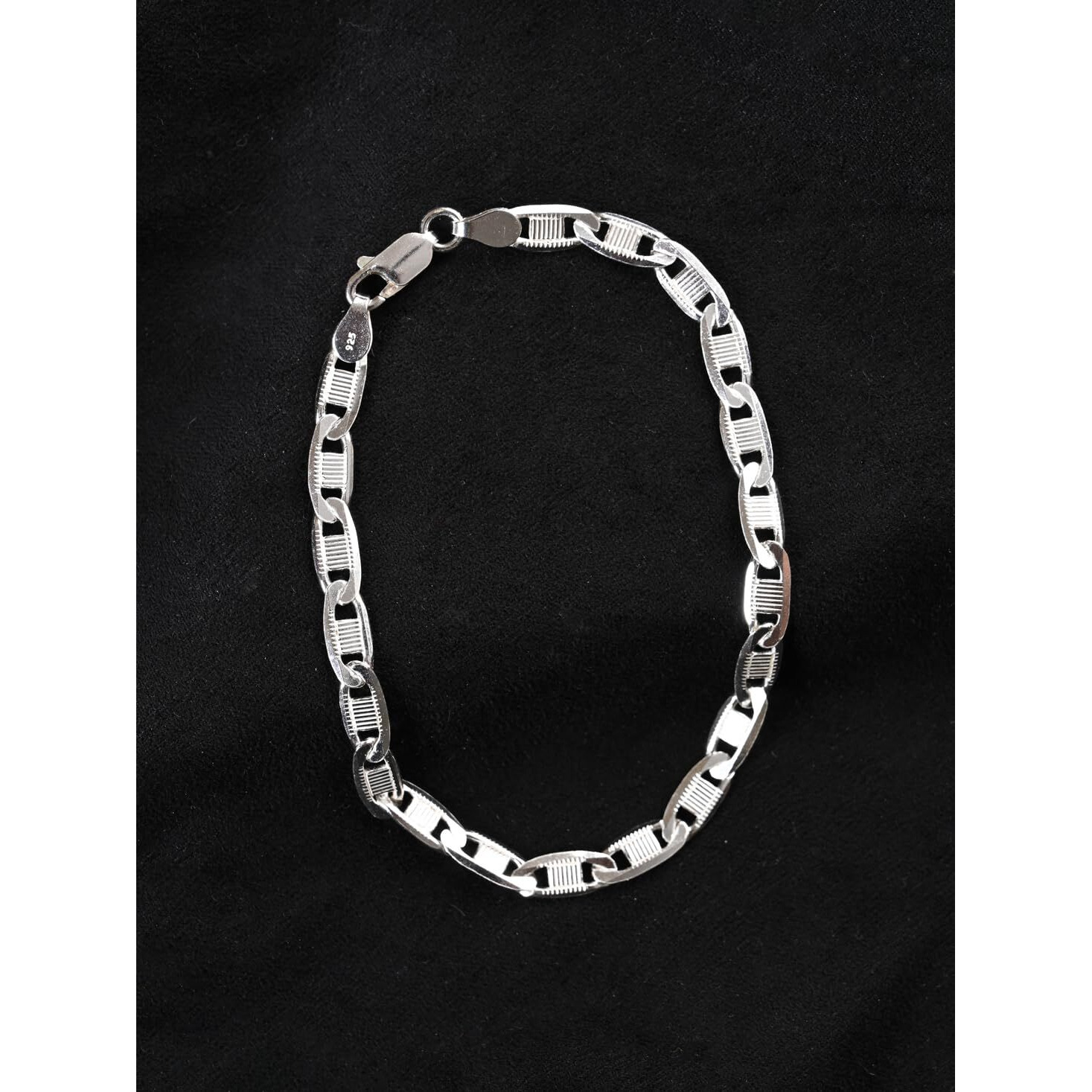 Clara Pure 925 Sterling Silver Zoltan Men Bracelet, Rakhi For Bhai Brother| 8 Inches | Gift For Men And Boys| With Certificate Of Authenticity And 925 Stamp