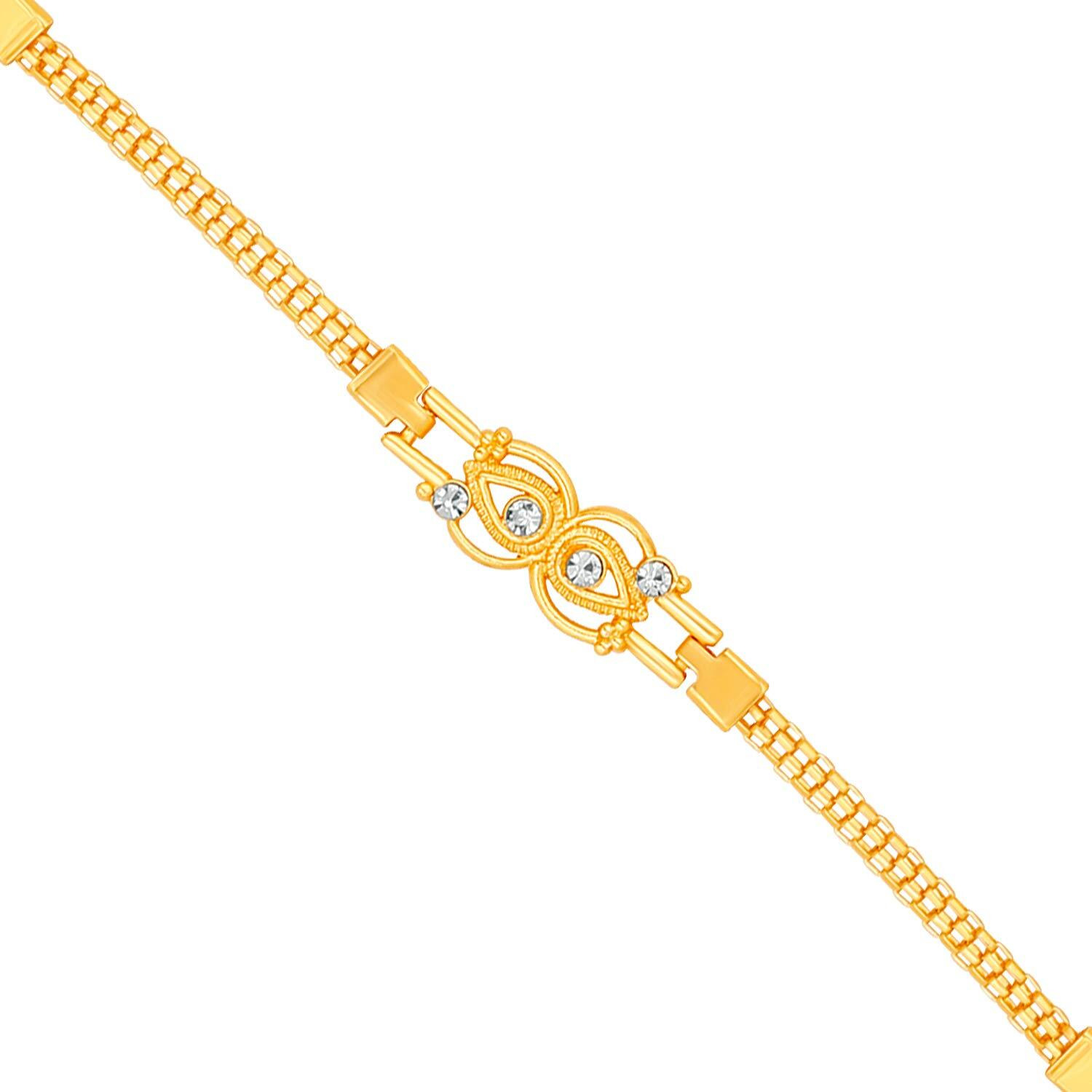 Apara Latest Gold Rakhi Design Combo Bracelet For Mens And Boys