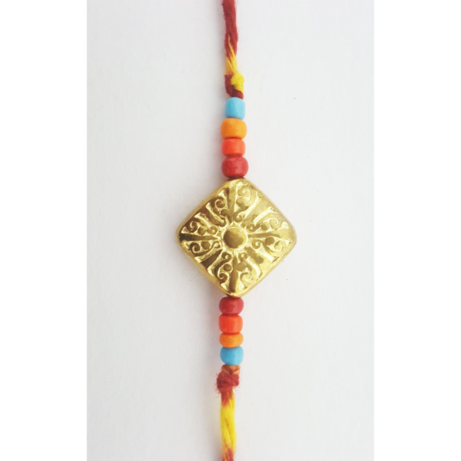 Mehrunnisa Set Of 2 Handmade Exquisite Rakhis With Roli & Chawal (Meh876)