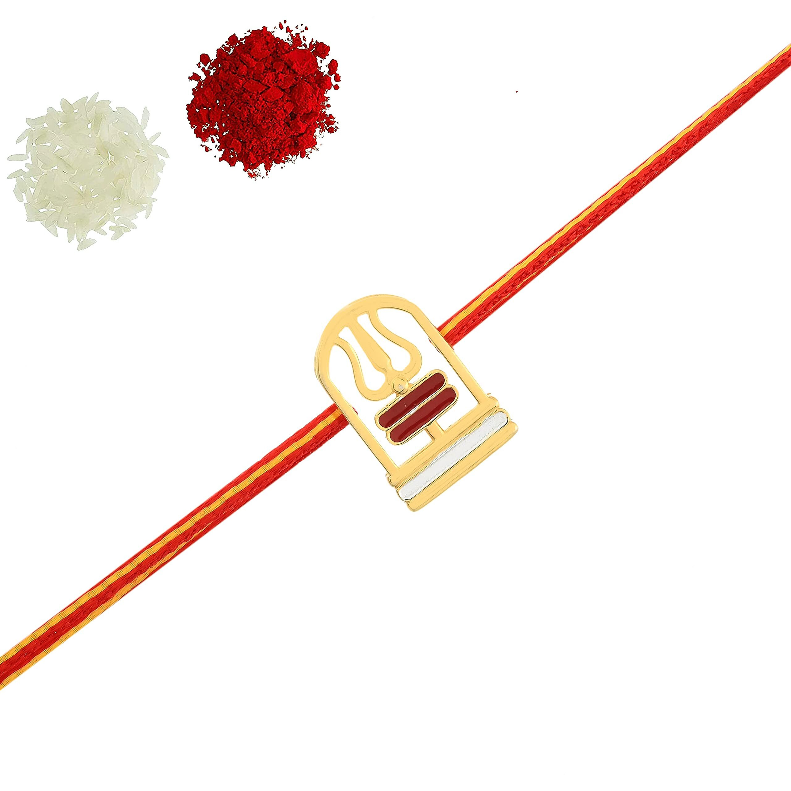 I Juels  Live The Emotions 925 Sterling Silver Shiv Trishul Silver Rakhi For Brother. 3-In-1 Silver Rakhi/Bracelet/Pendant For Men And Women.