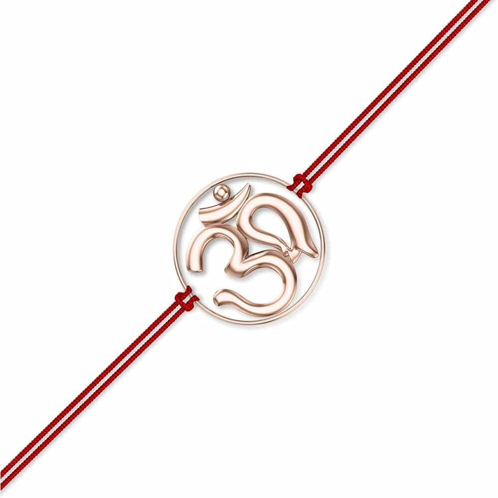 Dishis 14Kt Rose Gold Rakhi For Brother