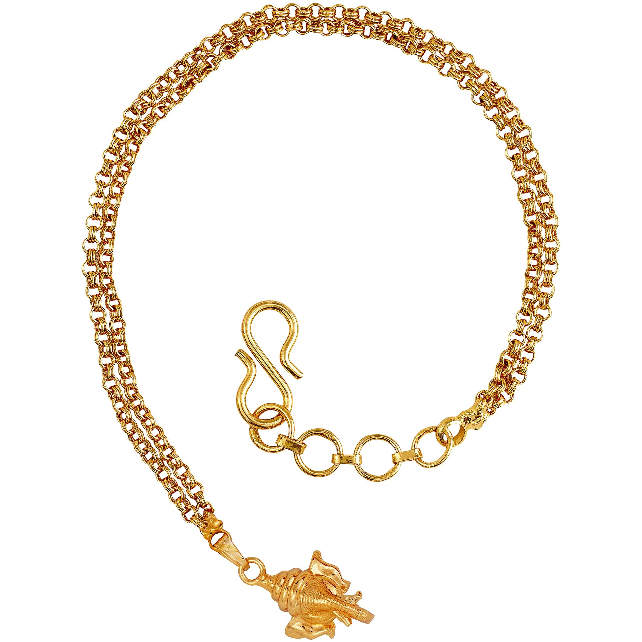 Jfl Unisex Adult - Jewellery For Less Combo Of One Gram Gold Plated Ganesha & Jhumki Rakhi Bracelet For Bhaiya Bhabhi,Valentine