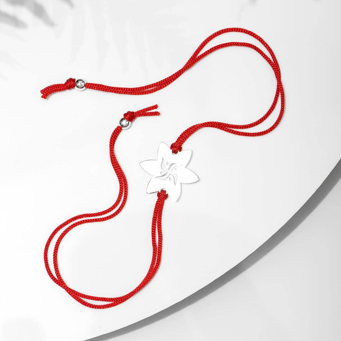 Zavya 925 Sterling Silver Swastik Minimal Rhodium Plating Silver Rakhi | Rakhi For Brother-Happy Rakshabandhan | With Certificate Of Authenticity And 925 Hallmark