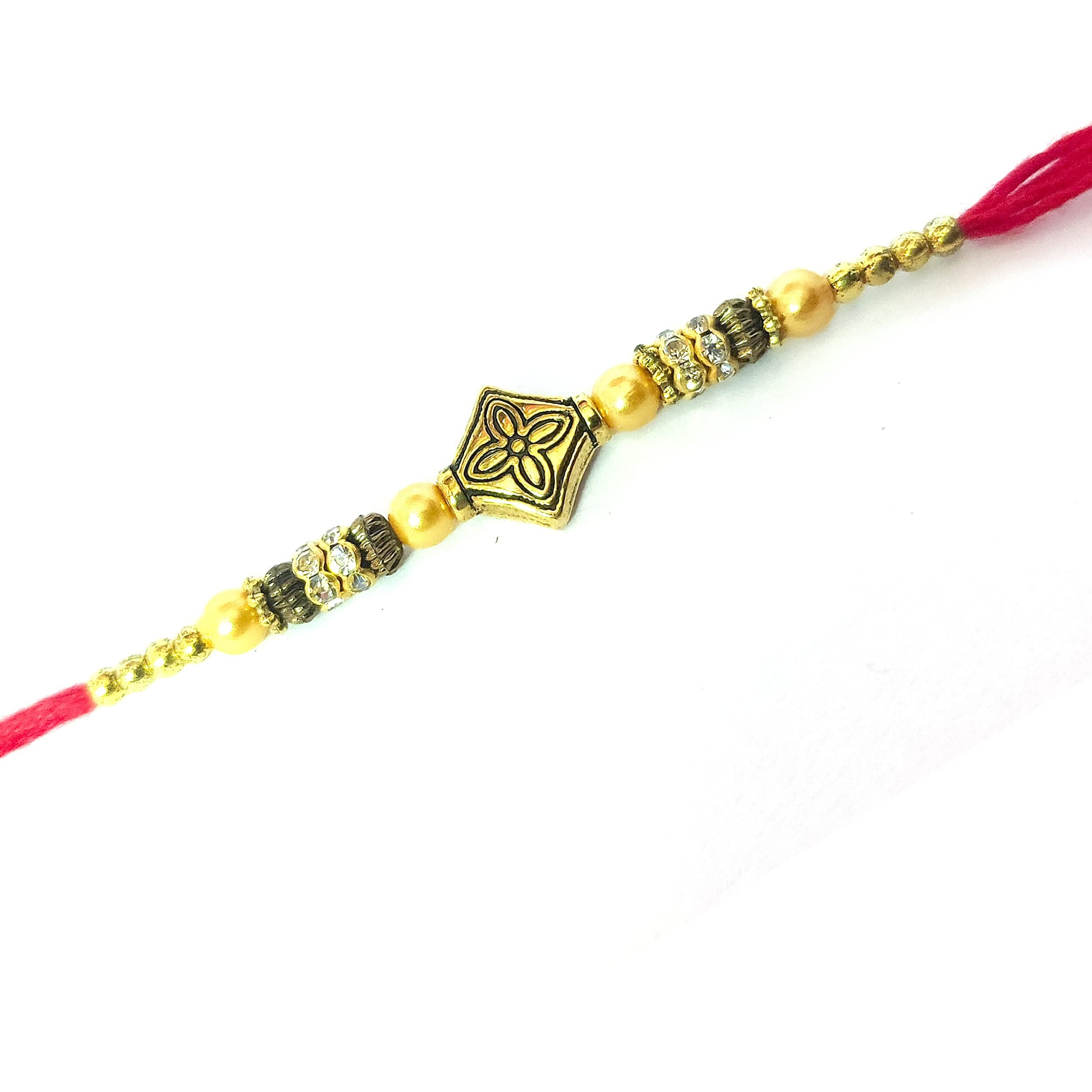 Swasti Abhishek 3 Pcs Rakhi For Brother On Raksha Bandhan With Roli-Chawal Pack