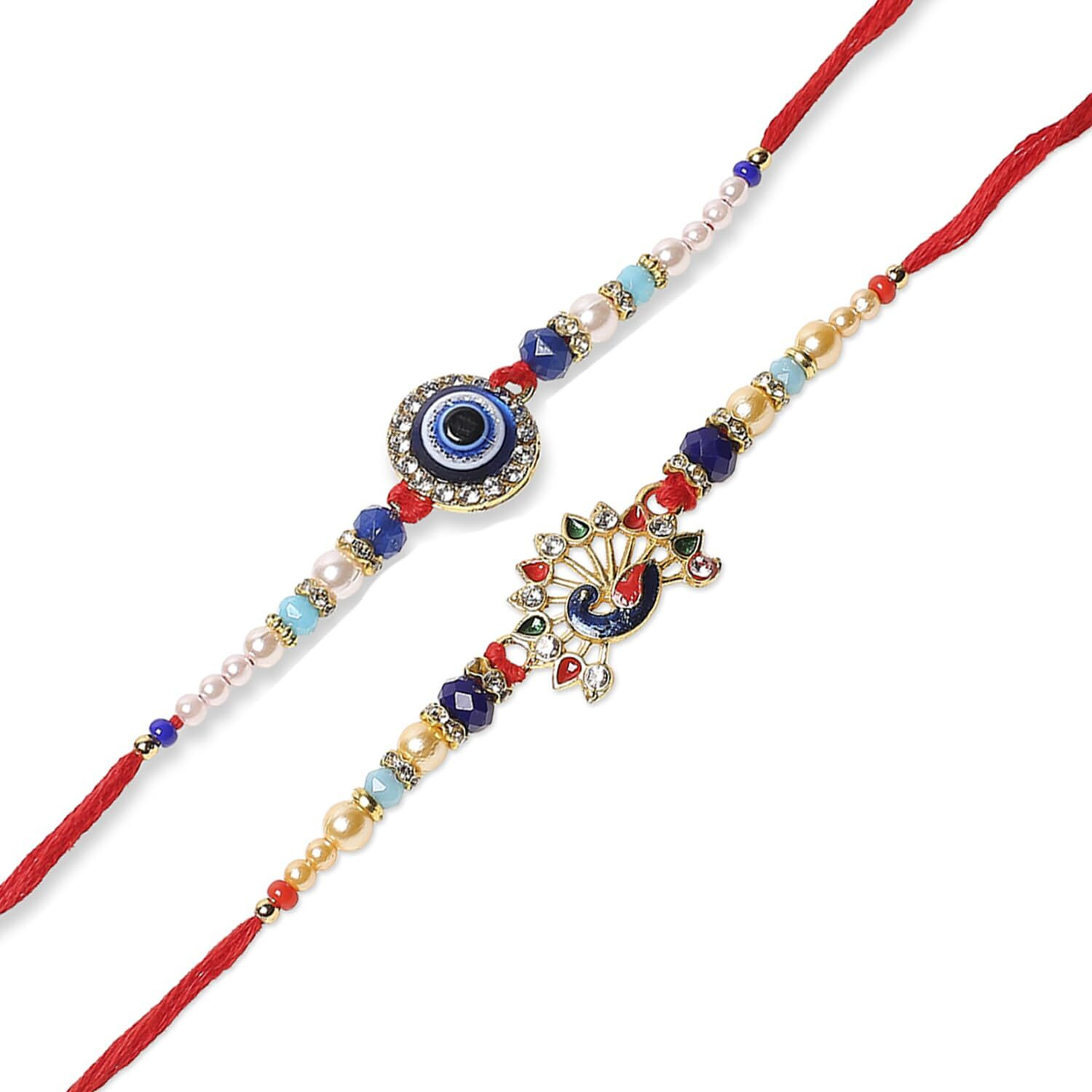 Young & Forever Gift Combo Of Rakhi Set For Men Rakhi For Brother Rakhi Set Rakhi Combo Bhaiya Rakhi Combo Rakhi Set Of 2 Peacock Evil Eye Ad Rakhi