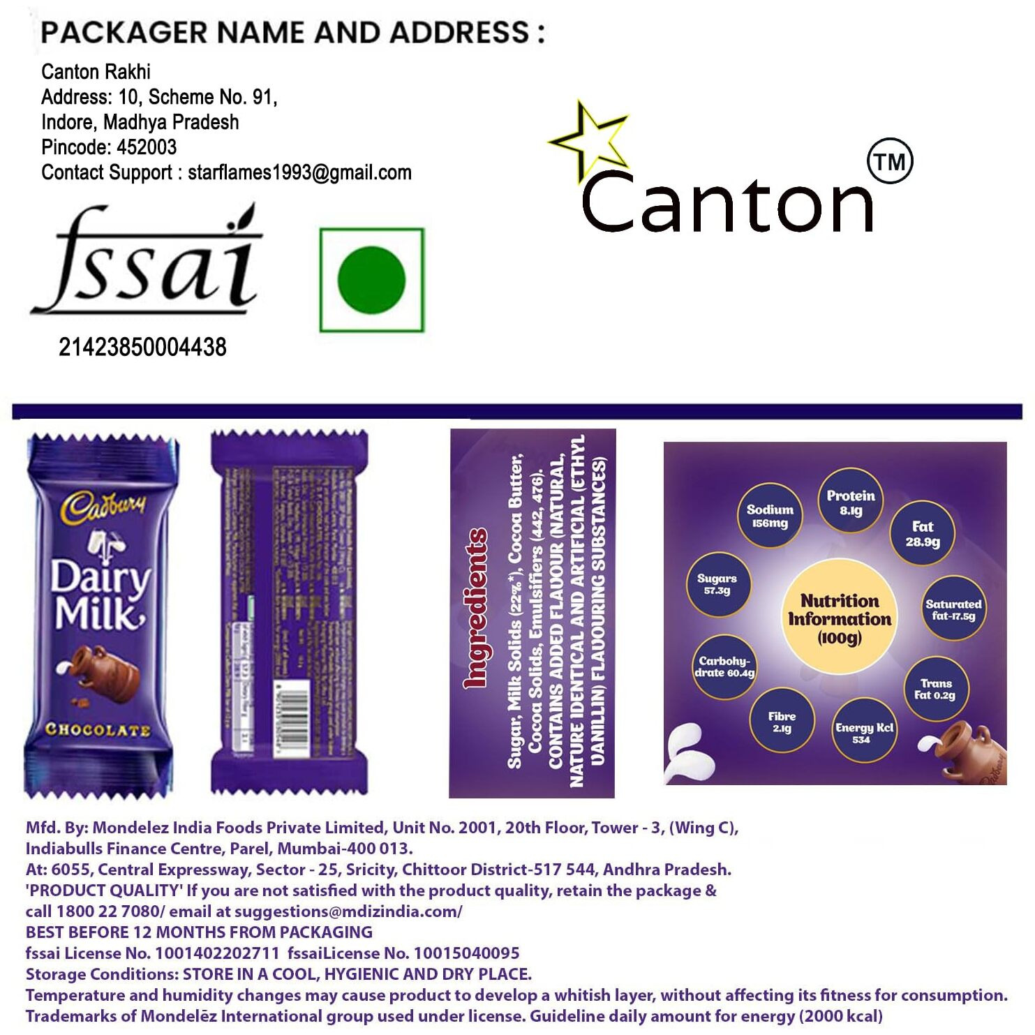 Canton Rudraksha Rakhi Gift For Brother With Chocolate - Designer Rakhi For Brother With Cadbury Gift Hamper Pack, Roli Kumkum & Greeting Card (Design-2, 1 Rakhi + Cadbury)