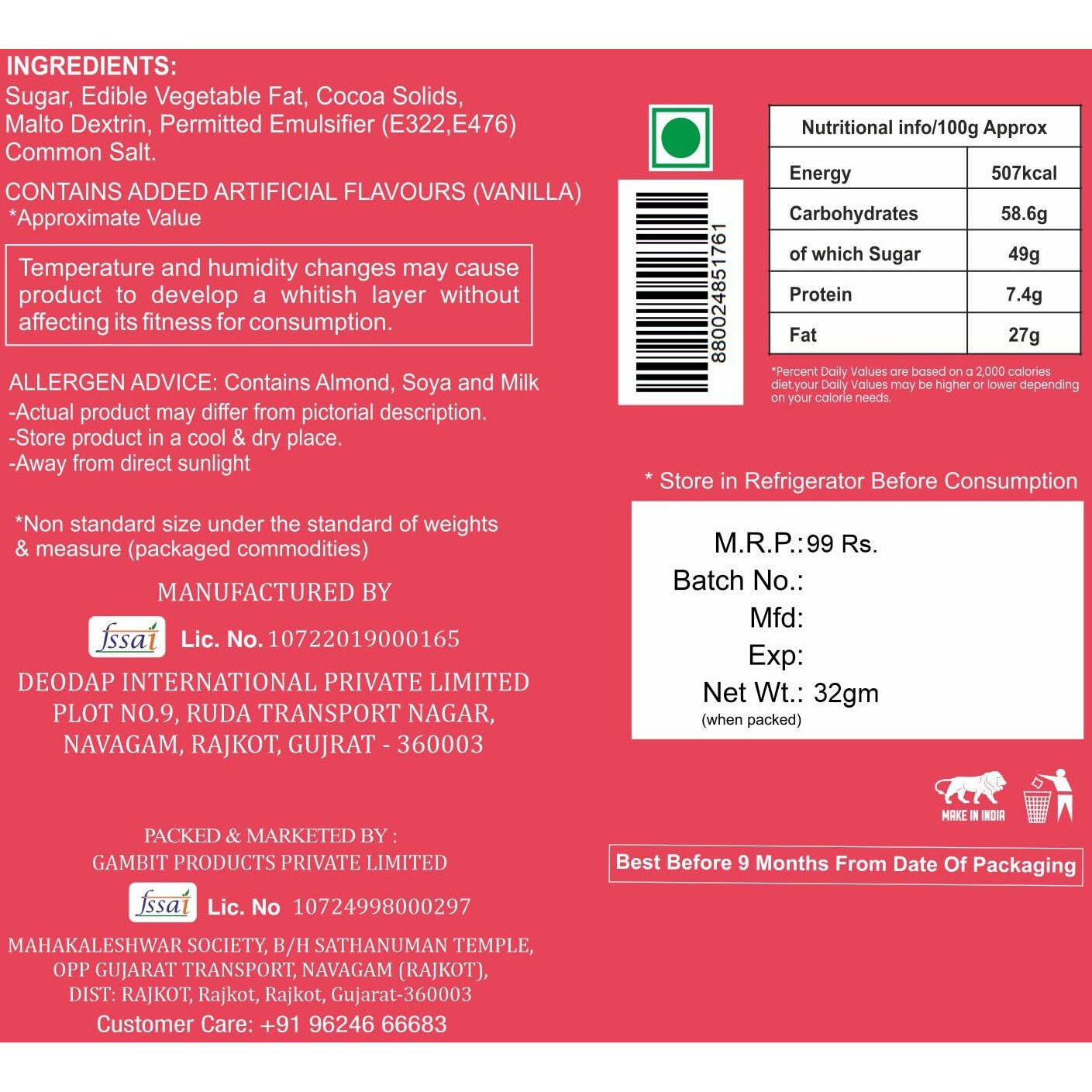 Oblivion Rakhi Combo Gift Brother Center Filled Chocolate | Golden Color Stone Rakhi | Rakhi Gift Brother/Sister | Bracelet Rakhi | Rakhi Set Of 2| Greeting Card,Roli-Chaval,Coin(K2_509+510_Cb32)