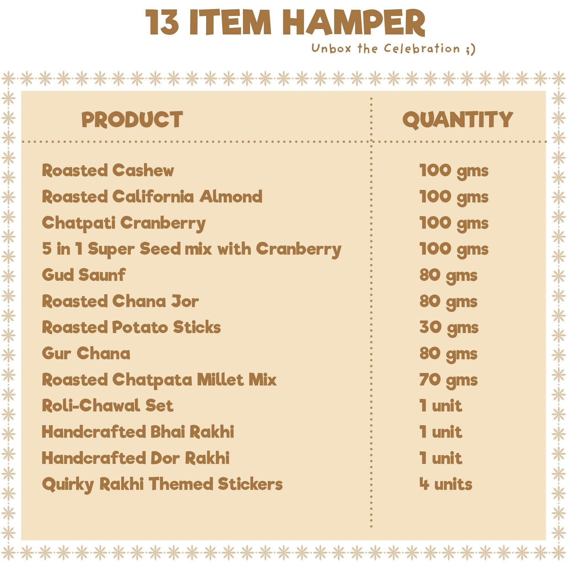 Healthy Treat Grand Rakhi Gift Hamper | Roasted Dry Fruits, Snacks, Berries, A Pair Of Rakhii, Roli Chawal, Stickers | Rakhi's Gift For Brother And Sister | The Ultimate Assorted Raksha Bandhan Gift Hampers