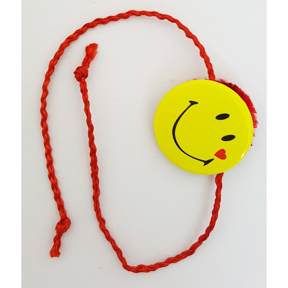 Mehrunnisa Set Of 2 Cute Handmade Smiley Rakhis With Roli Chawal For Kids (Rak1180)